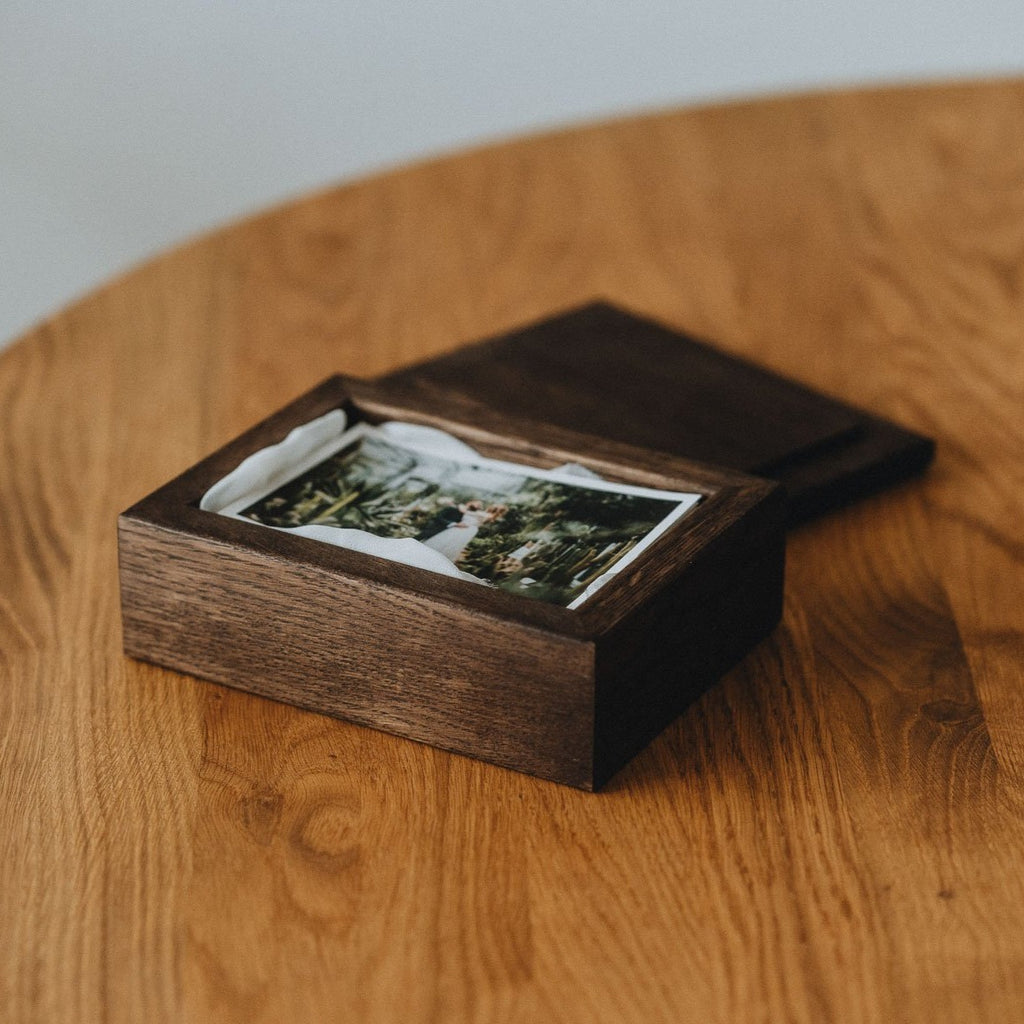 Square wooden box for 4x6 prints & USB - set of 5 pcs – Lamb & Raccoon